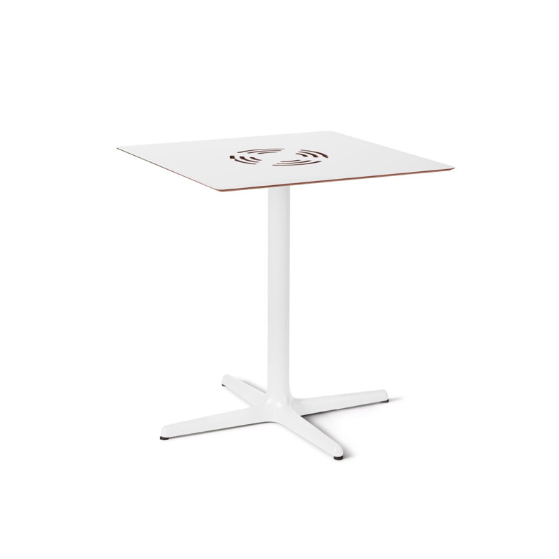 Toledo Aire Outdoor Square Dining Table, Ivory