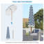 Parasol de patio extérieur avec inclinaison, évent, parasol de table de marché avec volants à franges et volant