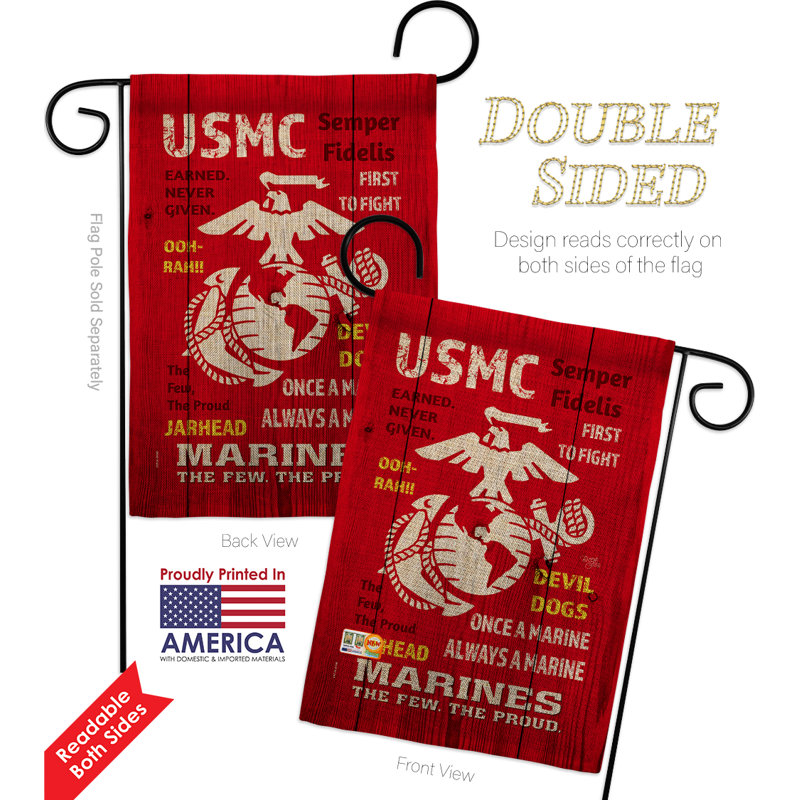 Double Sided 18.5'' H x 13'' W Polyester Flag Set