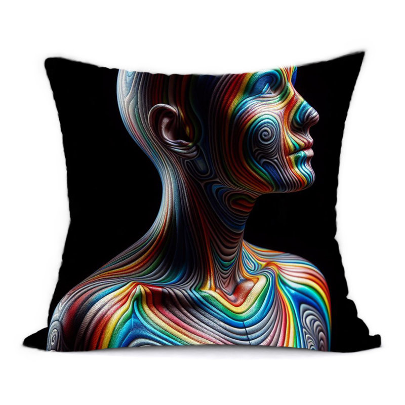 Hiltop Newport Abstract Reversible Throw Pillow