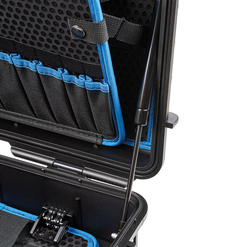 Black Injection Molded Protective Tool Case with Reinforced Padlock Loops