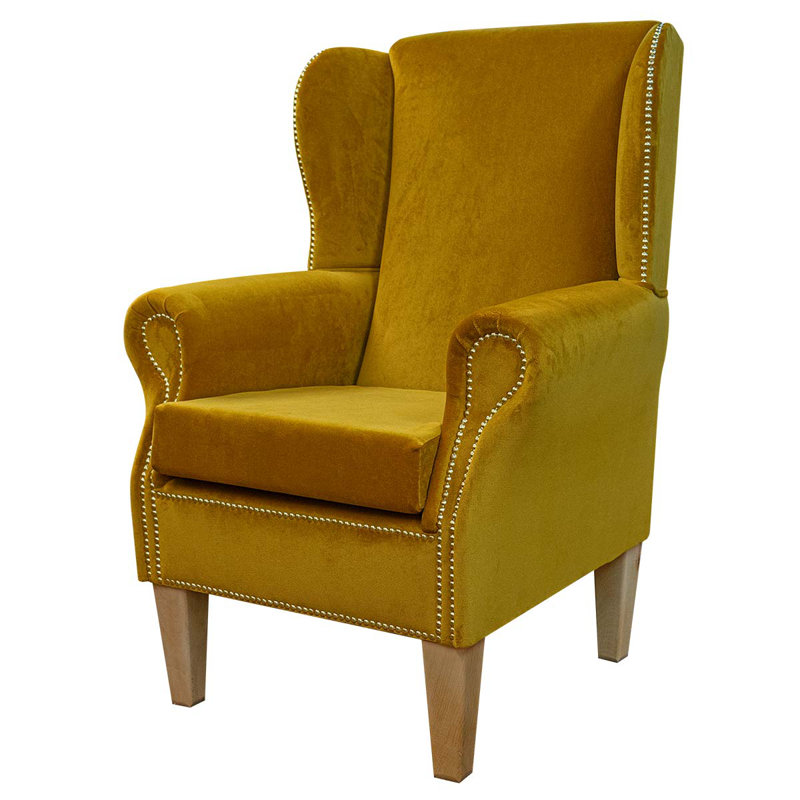 74cm Wide Tufted Velvet Wingback Chair