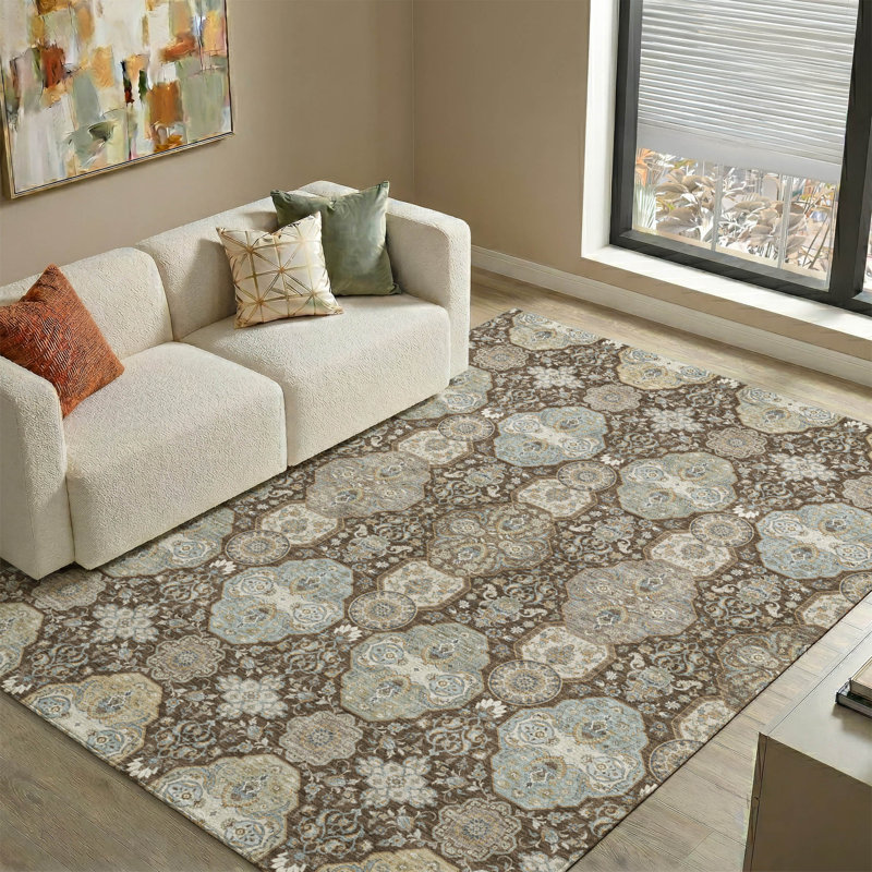 Tapis mondial lavable à la machine Mayfield AMF2484, Chocolat, 9 pi x 12 pi