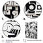 "Urban Vision" abstrait noir et blanc I - impression sur toile géométrique moderne-771668203-771668202