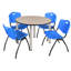Plateau de table Kee, 4 chaises empilables-1929880541-1929880540-1929880528