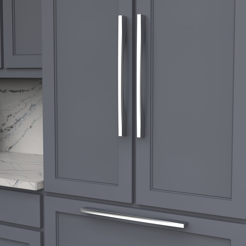 Channel Collection Appliance Pull - Cabinet Pull - Contemporary Hardware for Drawers & Cabinets, Chrome, 18"