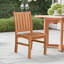 Chaise d'appoint de terrasse en teck