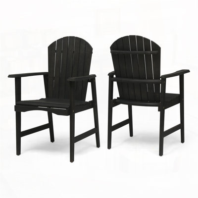 Chaises de salle à manger d'extérieur en bois d'acacia Adirondack (
