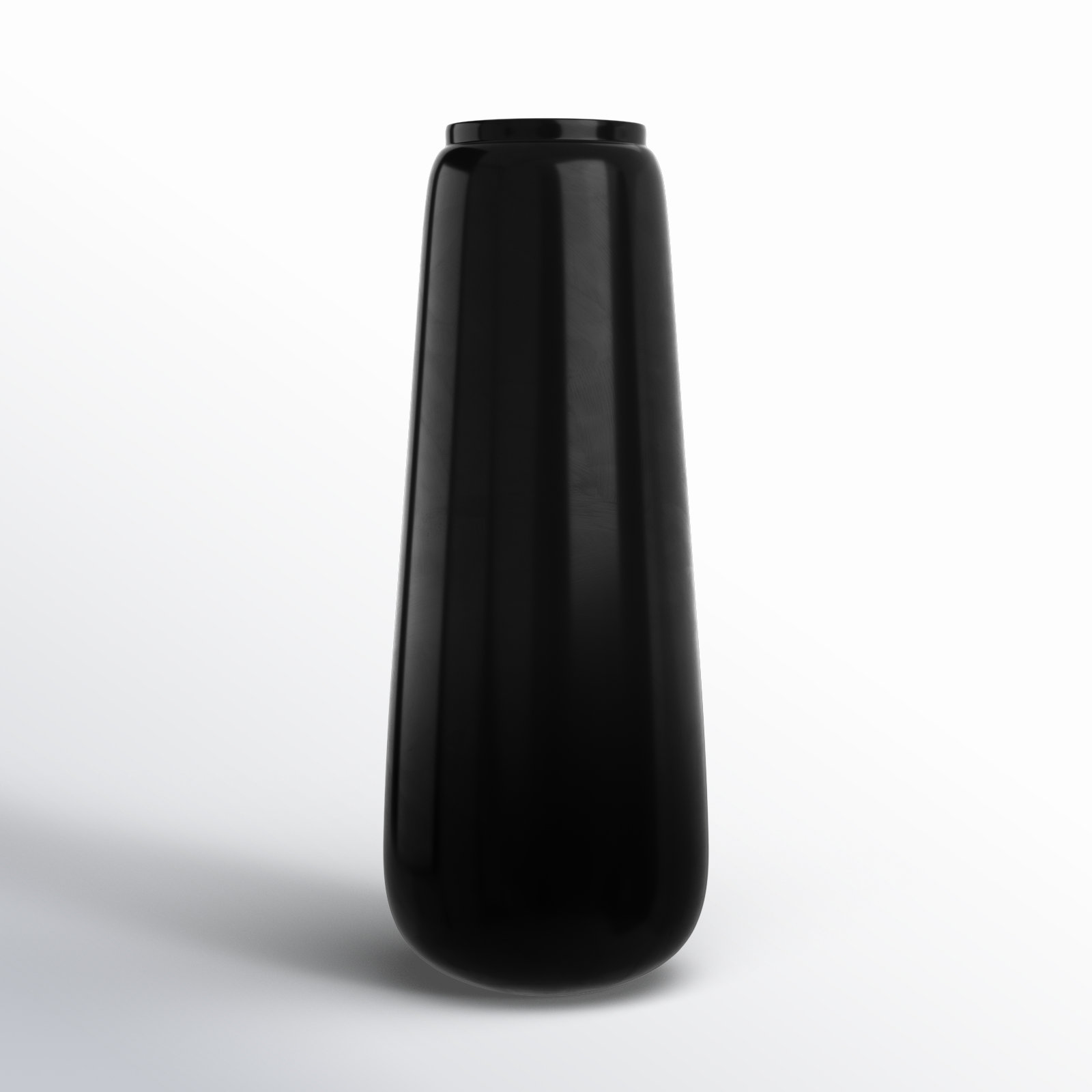 Mabe Floor Vase, 40" H x 15" W x 15" D, Black
