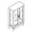 Curio Cabinet With Tempered Glass Doors, Lighted Display Cabinet With Mirrored Back Panel & Adjustable Shelves Perfect For Home Or Office (Light Bulb Included)- Black-436165840