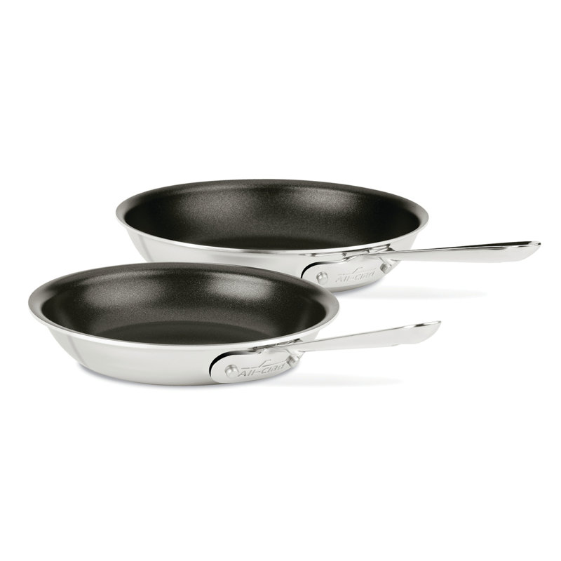 Batterie de cuisine antiadhésive 3 plis All-Clad D3 Pro, ensemble de poêles à frire, 8 et 10 pouces