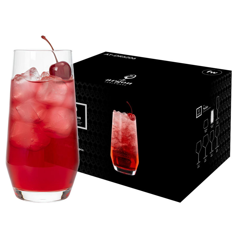 Argon Tableware Soho Crystal Highball Glasses, Set of 48