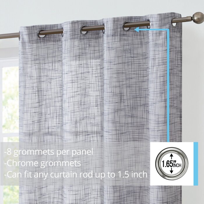 Latitude Run® Jerome Linen Semi-Sheer Curtain Pair & Reviews | Wayfair