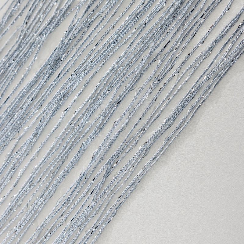 2pcs 39 X 78 Inch Door String Curtain Wall Panel Fringe Window Decorative String Curtain, Light Gray