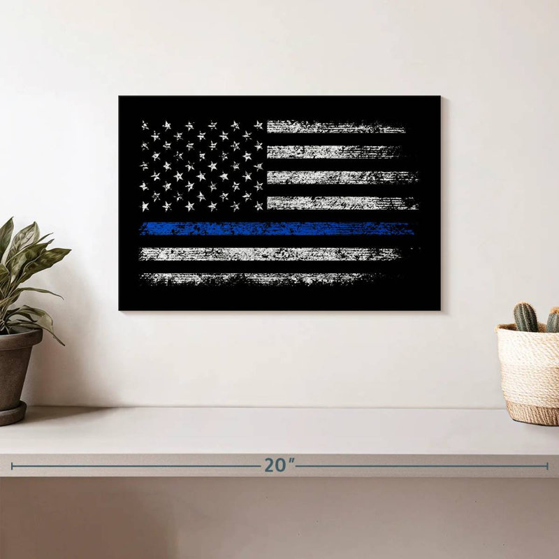 Drapeau de la police américaine de Borges, H 8 po x l 12 po