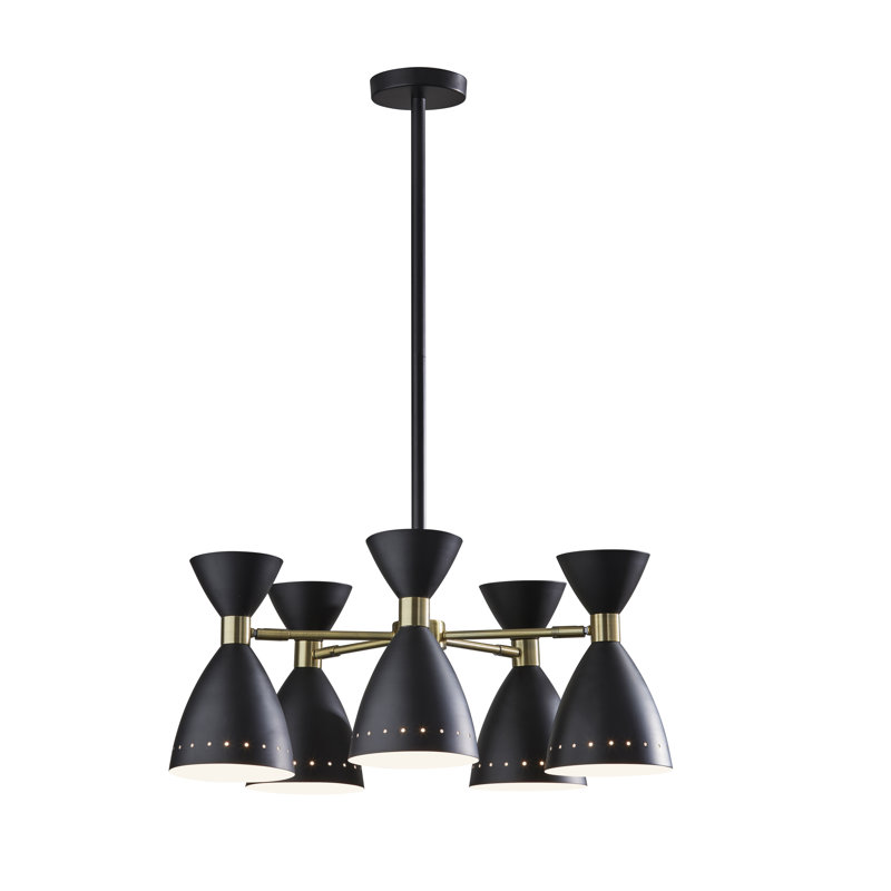 Bimini Iron 5-Light Chandelier, Noir