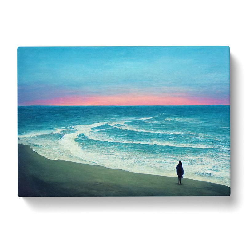 XXX-H1022-WF-6466X On The Beach - Wrapped Canvas Print, 50cm H x 76cm W x 3cm D
