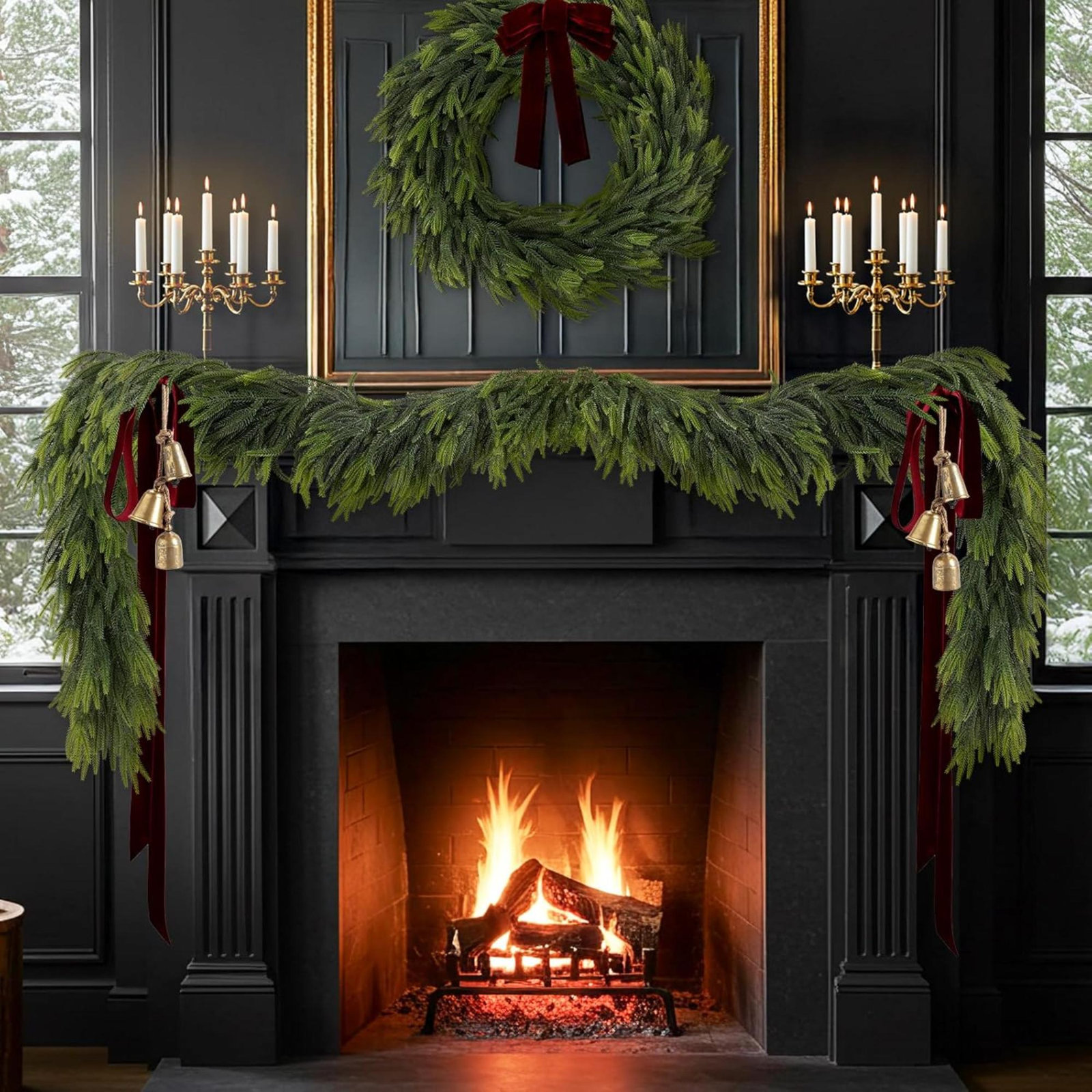 108" Norfolk Pine Christmas Garland, 9 ft