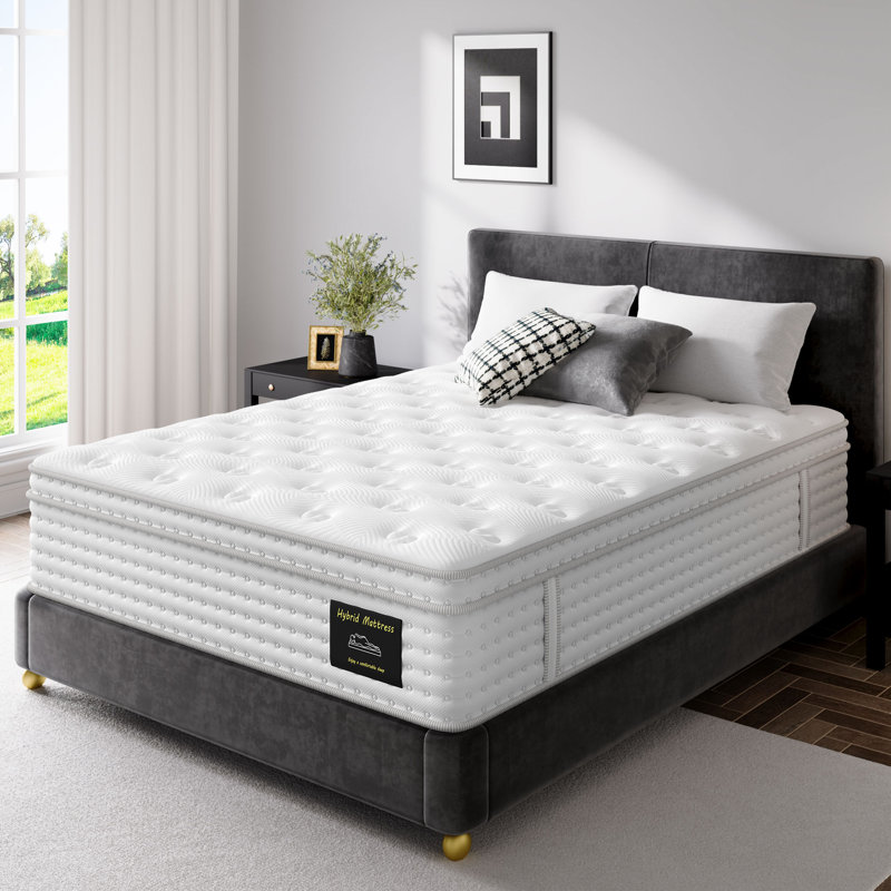 12"/14" Medium Mattress,Hybrid Memory Foam Hotel Collection Mattress,Pocket Spring for Pressure Relief & Motion Isolation