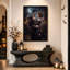 «Sugar Skull Couple Embraces in Candlelit Roses», art mural sur toile-1956398214