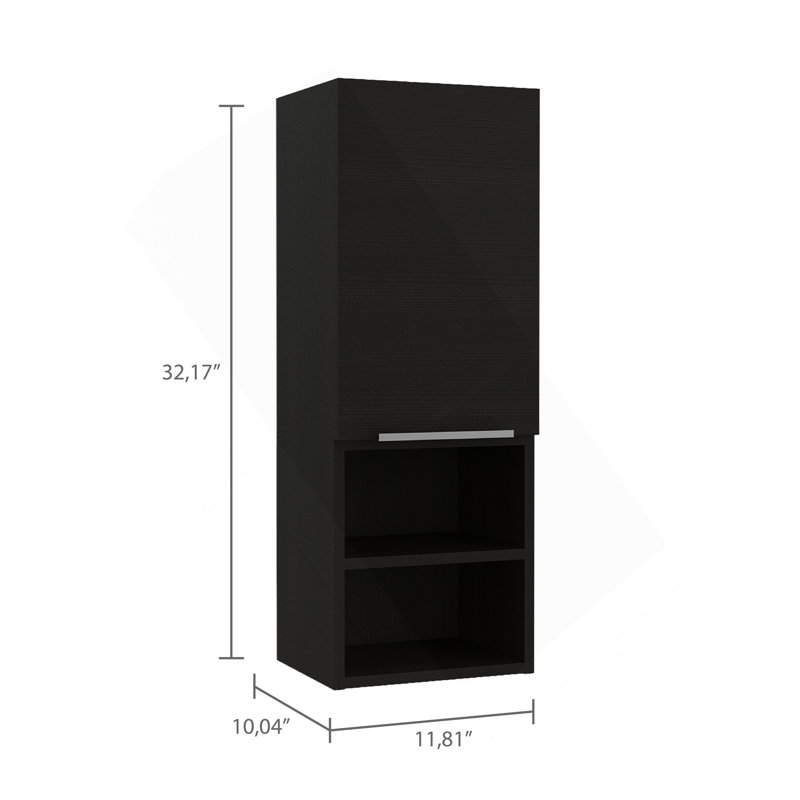 Wenge Rectangle 2-Shelf Medicine Cabinet, Wenge
