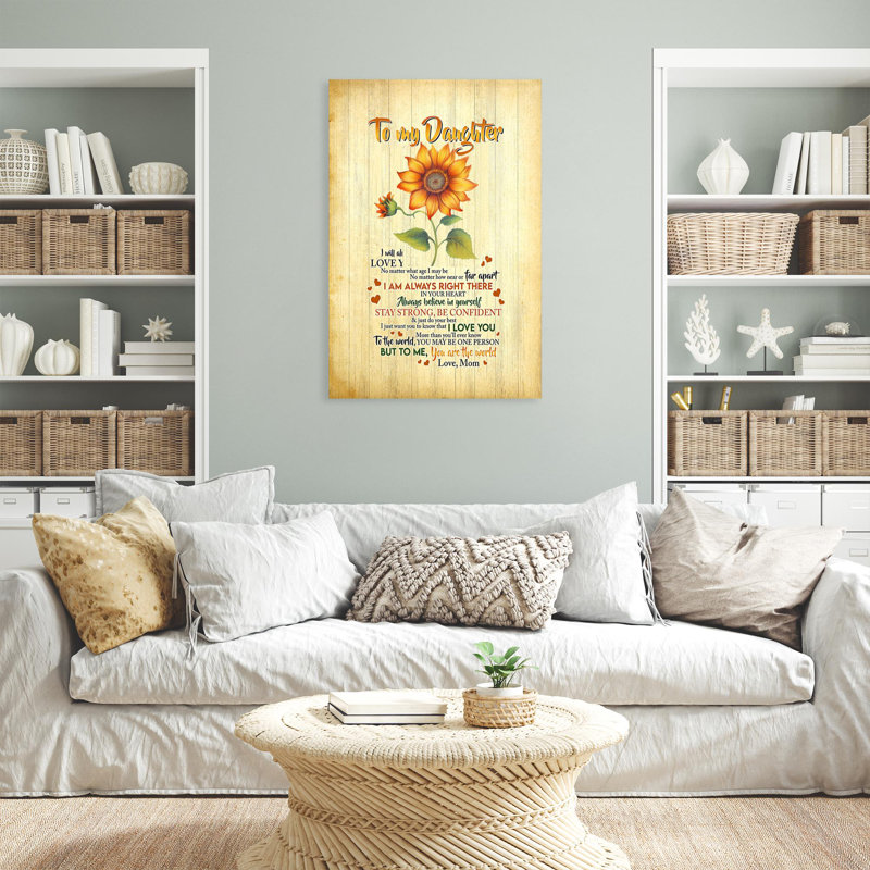 Impression sur toile, Sidley To My Daughter, H 20 po x l 16 po x P 1,25 po
