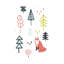 Fox Forest II par Victoria Borges - impression d'art graphique-52941341-52941342-52941343