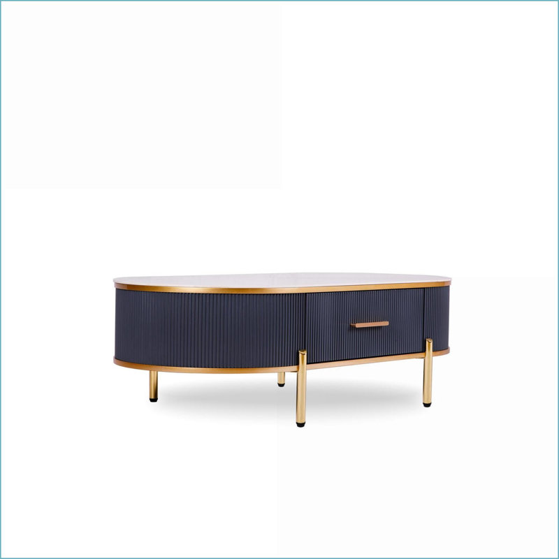 Table basse à plateau relevable blanc / chêne clair avec rangement dissimulé - Surface spacieuse de 31,5 po pour le salon