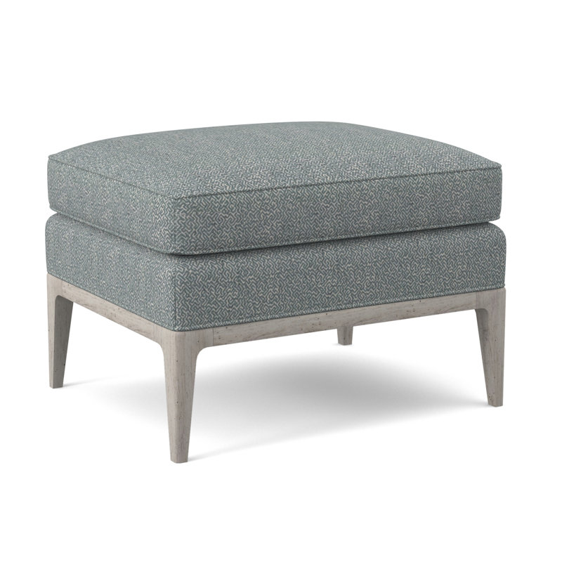Repose-pieds rectangulaire 28 po Claxton, Cyan Maya, Bisque