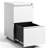 2 Drawer Metal Mobile Filing Cabinet - Lock For Security Fits Legal/letter/a4 Antique White Office File Construction With Stores Docs Modern Design-511780990