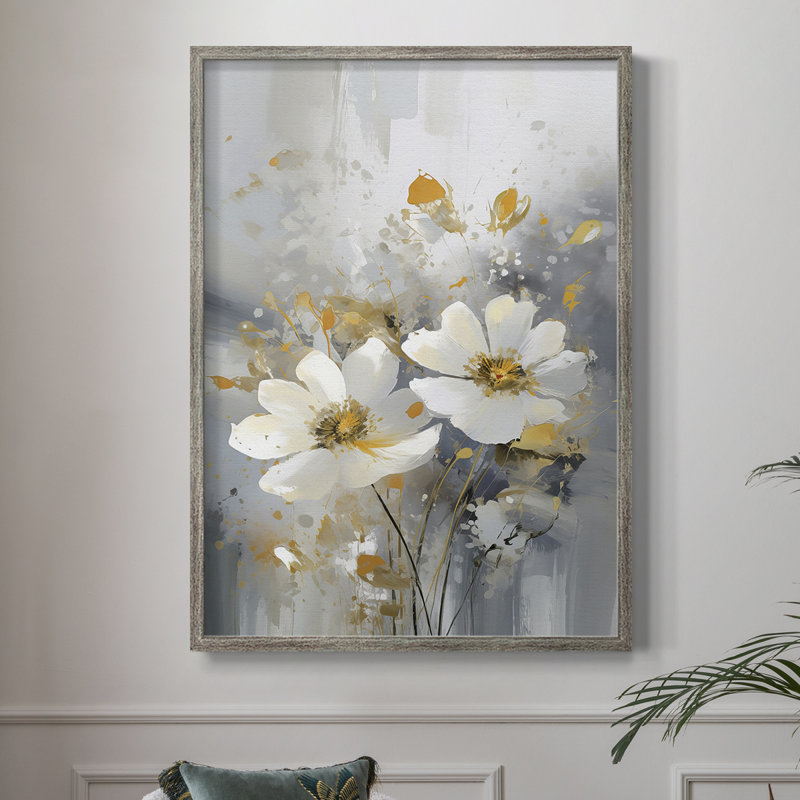FLORAL Series CDXI Framed Print - Solid Wood, 30" H x 24" W