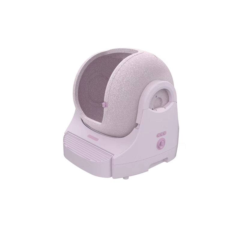 Bac à litière autonettoyant pour chat Dvpets, Rose