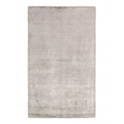 Chandell Hand Loomed Silk Area Rug in Gray