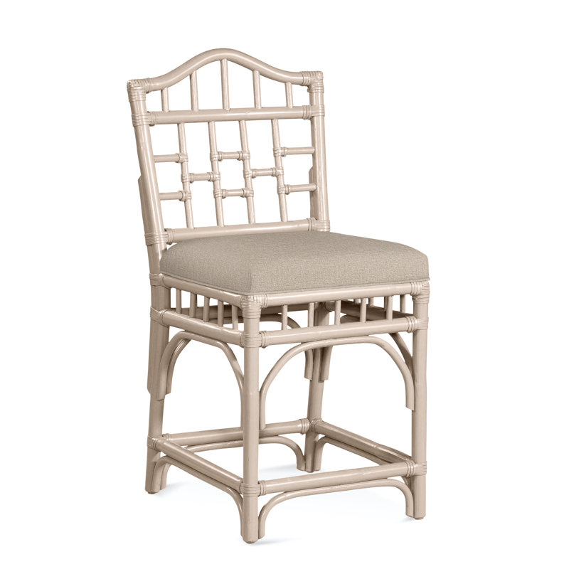 Chippendale Upholstered Stool, Bisque, Eggshell Crypton Performance; 0884-93