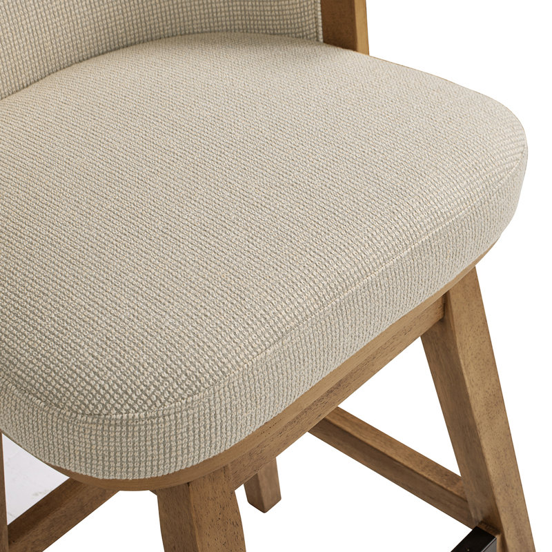 Akershus Swivel 26'' Counter Stool, Bar Stool (30" Seat Height), Taupe Beige