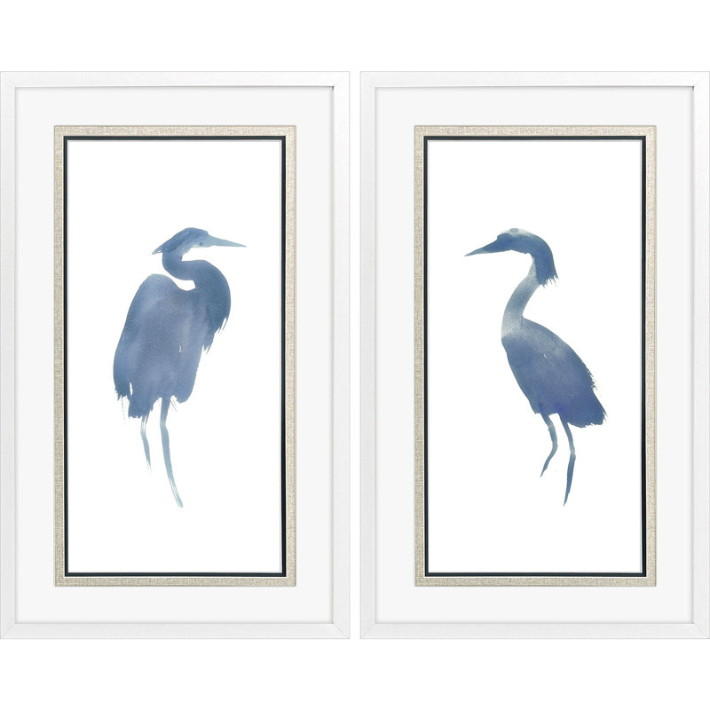 Heron in Blue S/2 Print by Alvarez Propac Images