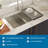 Double Bowl(50/50) Undermount Sink- 36" X 19" X 10" Double Bowl Kitchen Sink 16 Gauge With Two 10" Deep Basin
