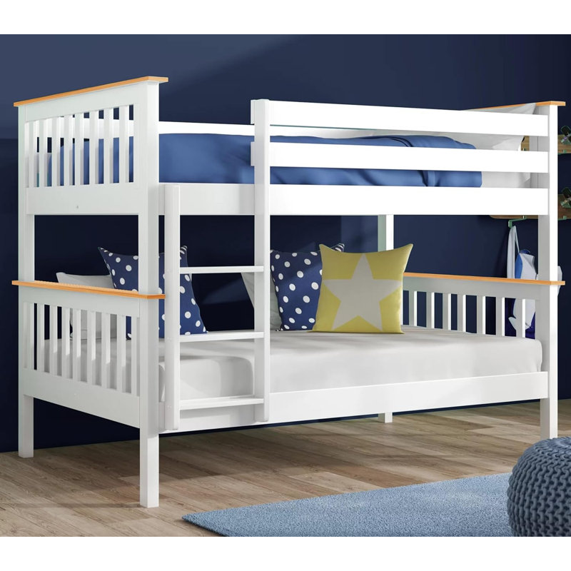 Gaest Bunk Bed, White+Pine