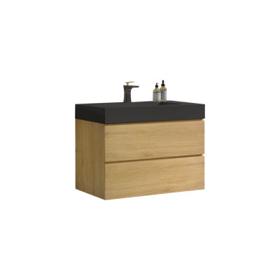 Ensemble de meuble-lavabo simple 29,9 po avec surface solide Eralyn