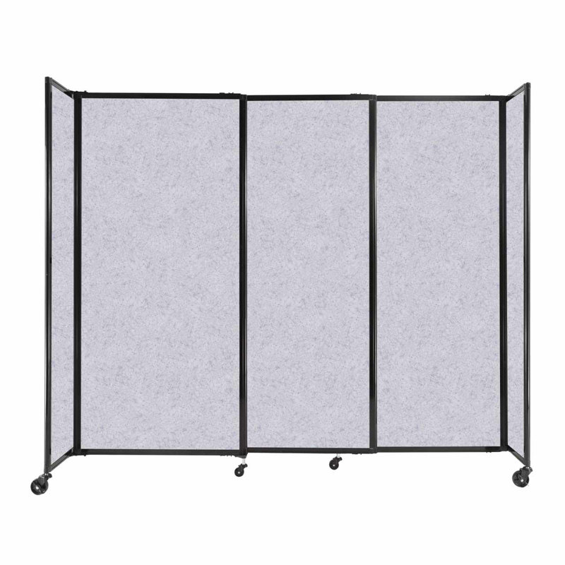 Cloison portative Soundsorb, H 72 po x l 86 po x P 18 po, Gris marbre
