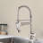 Kitchen Faucet With Pull Down Sprayer, Touch On Single Handle 2- Function Stainless Steel Spring Neck, Single Hole Installation For Residential, Commercial, RV, Bar & More, Brushed Nickel-118610641