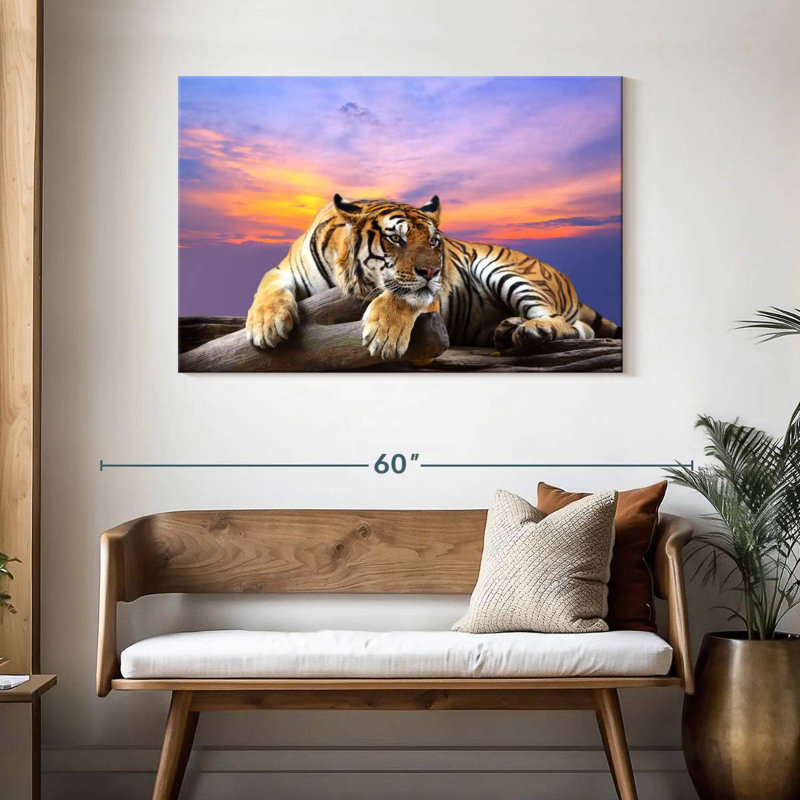 Lounging Tiger, 30" H x 45" W