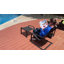 Chaise de patio inclinable avec repose-pieds Aiglon