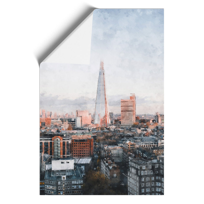 The Shard in London Painting - Frameless Print, 30cm H x 21cm W x 0.1cm D