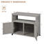 Armoire-bar d'extérieur en bois de cèdre de 42 po avec rangement et station de service-118281183