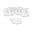 Contemporary Modern 7-PC Modular U-Sectional Sofa Set USB Cup Holder Corduroy Living Room Furniture Couch