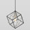 Luminaire suspendu carré à 1 lumière Tongai