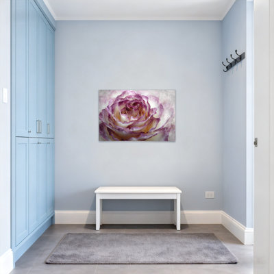 Plantes et fleurs, motif floral mauve et blanc