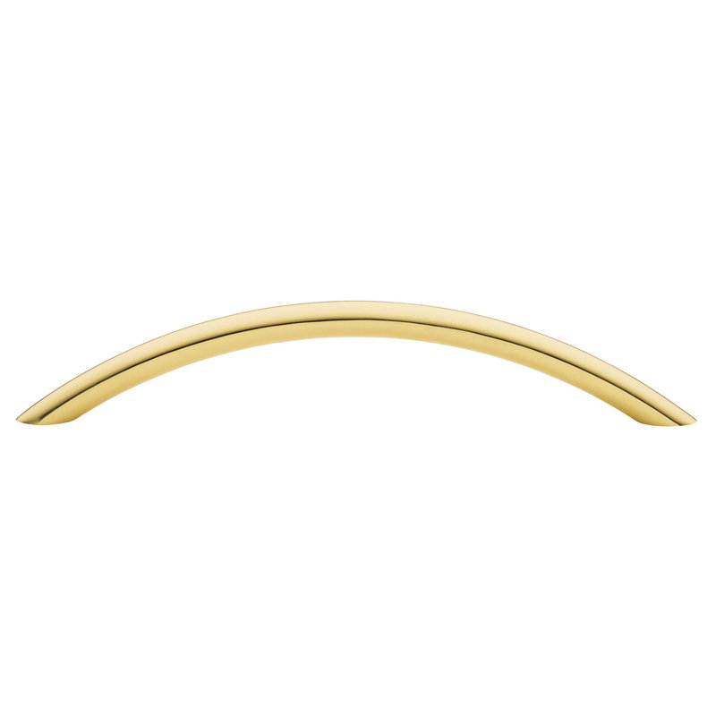8" Center to Center Arch Pull, 8", Bright Brass