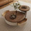 Table basse simple et moderne en noyer